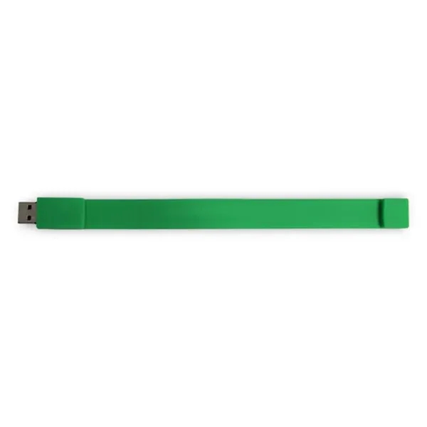 Green color option for 8 Gb Custom Silicone Usb Flash Drive Wristband Bracelet