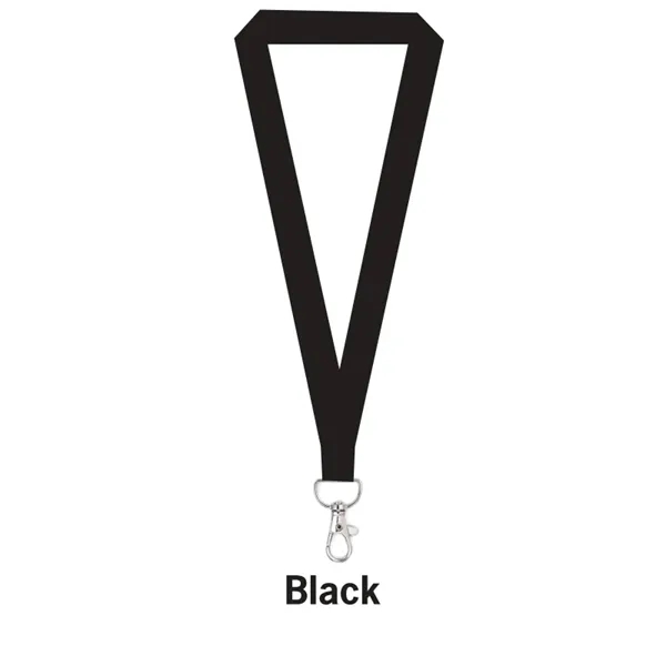 Black color option for Flat Polyester Lanyard 5/8"