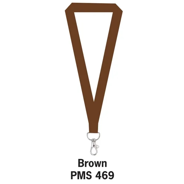 Brown color option for Flat Polyester Lanyard 5/8"