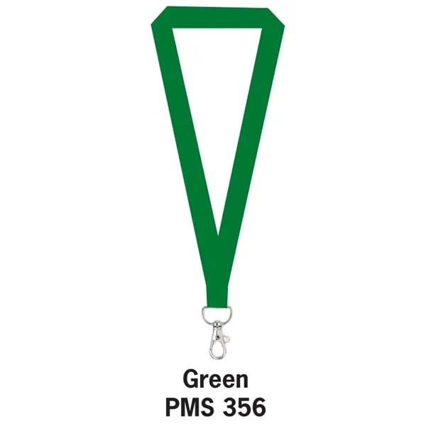 Green color option for Flat Polyester Lanyard 5/8"