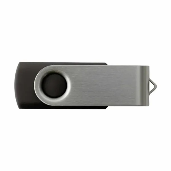 Black color option for 2 Gb Custom Swivel Usb Flash Drives