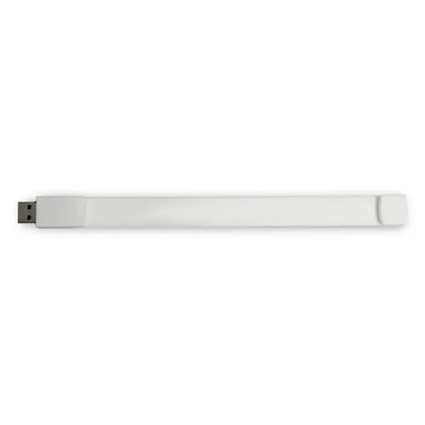White color option for 1 Gb Custom Silicone Usb Flash Drive Wristband Bracelet
