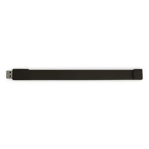Black color option for 4 Gb Custom Silicone Usb Flash Drive Wristband Bracelet