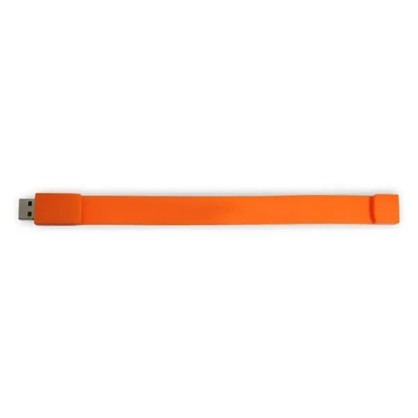 Orange color option for 4 Gb Custom Silicone Usb Flash Drive Wristband Bracelet