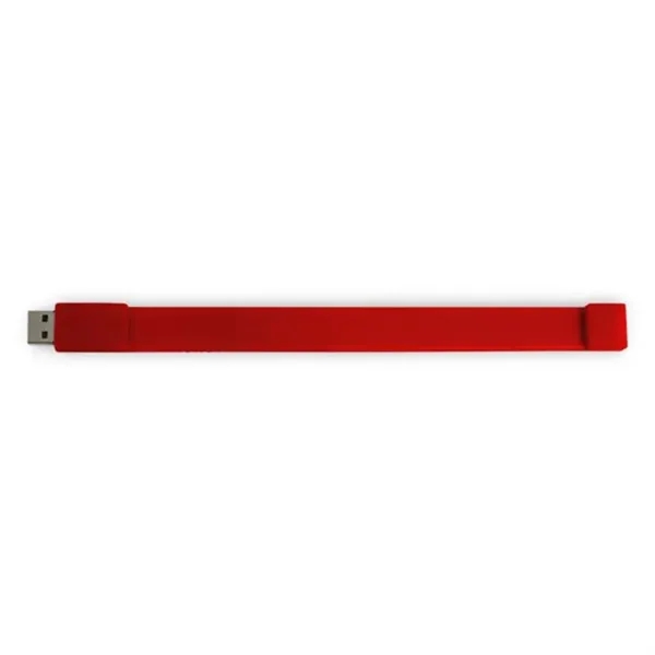 Red color option for 4 Gb Custom Silicone Usb Flash Drive Wristband Bracelet