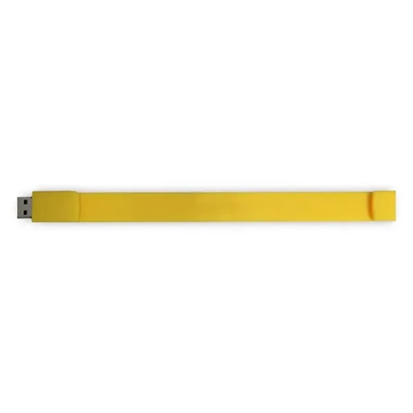 Yellow color option for 4 Gb Custom Silicone Usb Flash Drive Wristband Bracelet