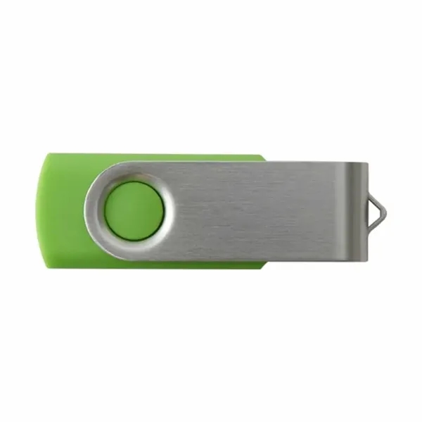 Green color option for 256 Mb Custom Swivel Usb Flash Drives