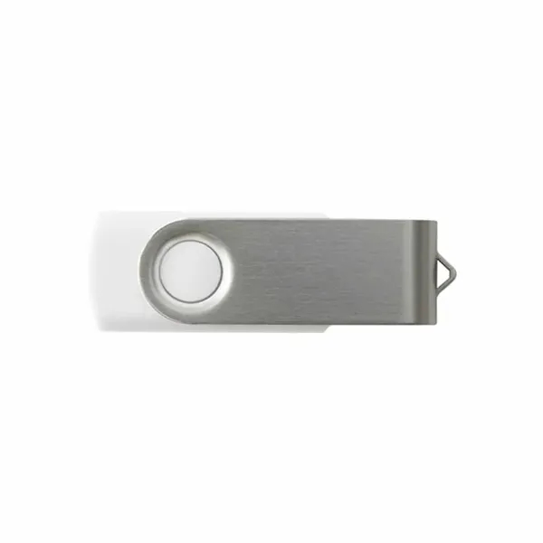 White color option for 1 Gb Custom Swivel Usb Flash Drives