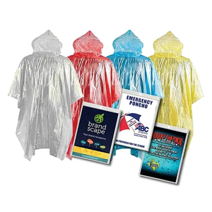 Photo of Emergency Blank Rain Poncho Full Color Custom Insert