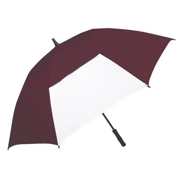 Maroon/White color option for The Windmill Vented Golf Umbrella