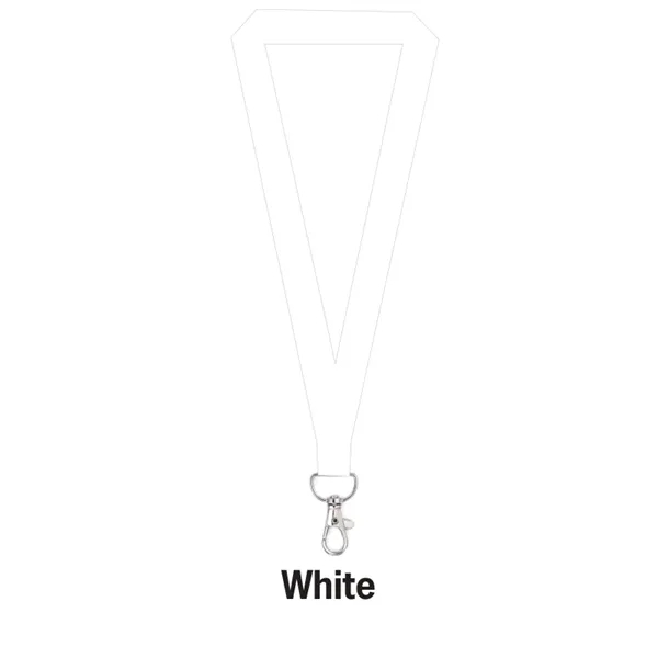 White color option for Flat Polyester Lanyard 3/4"