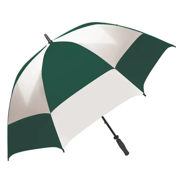 Forest/White color option for Super Oversized Vented Checkerboard Golf Umbrella