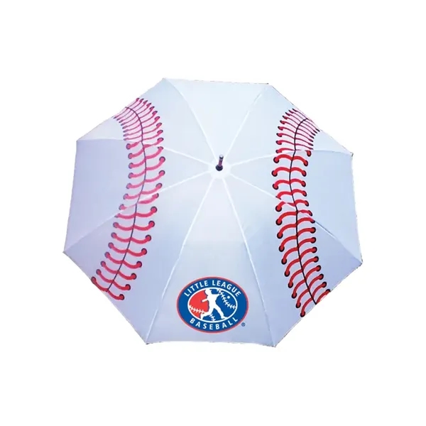 Assorted color option for Sporty Wood Shaft Baseball Golf Umbrella