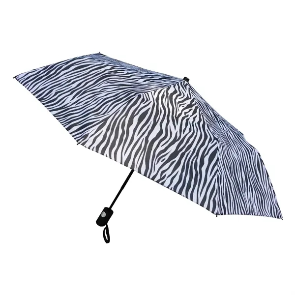Zebra color option for Wild Print Auto Open Folding Umbrella