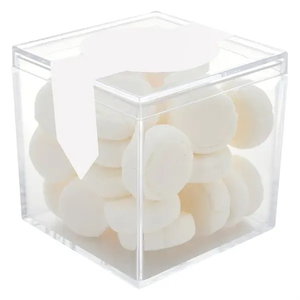 Photo of Cube Shaped Acrylic Container With Candy
