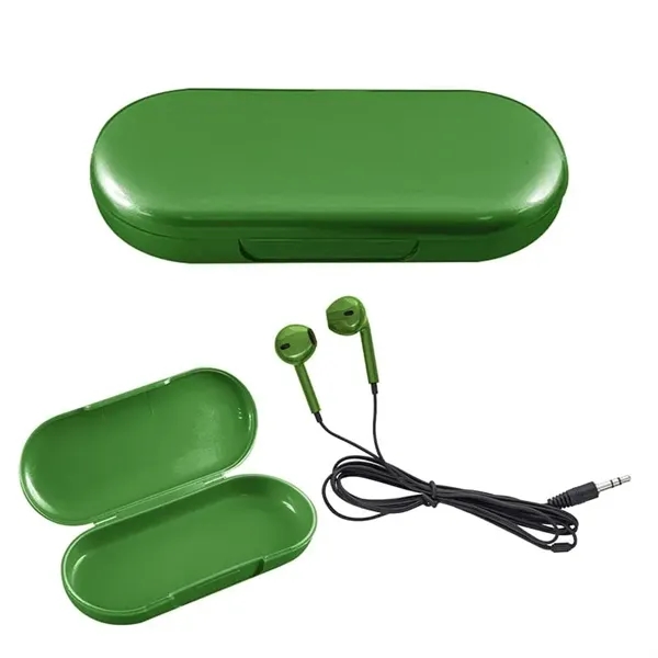 Green color option for Metallic Wired Earbuds With Clamshell Case