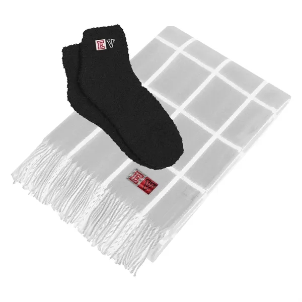 Gray color option for Charleston Throw & Fuzzy Socks Set