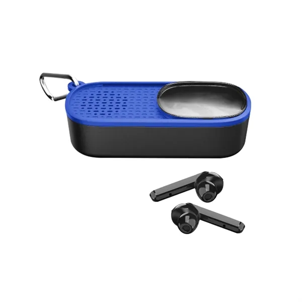 Black With Royal color option for Power Slide Wireless Earbuds & Speaker