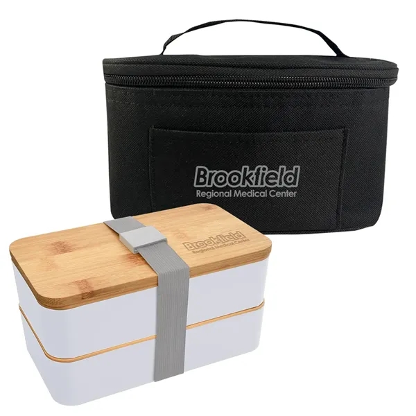 Navy/Black color option for Stackable Bento Box With Insulated Carrying Case