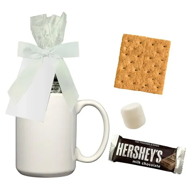 White color option for Smores Single Serve Stuffer With Full Color Mug