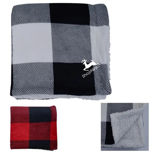 Photo of Buffalo Plaid Sherpa Blanket