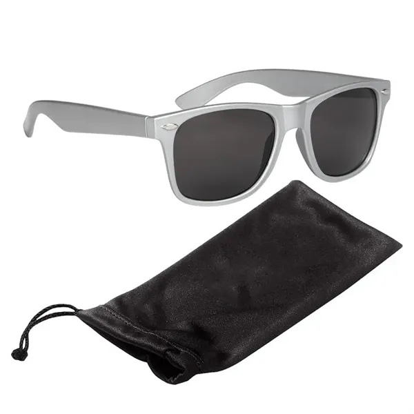 Black color option for Malibu Sunglasses With Microfiber Pouch