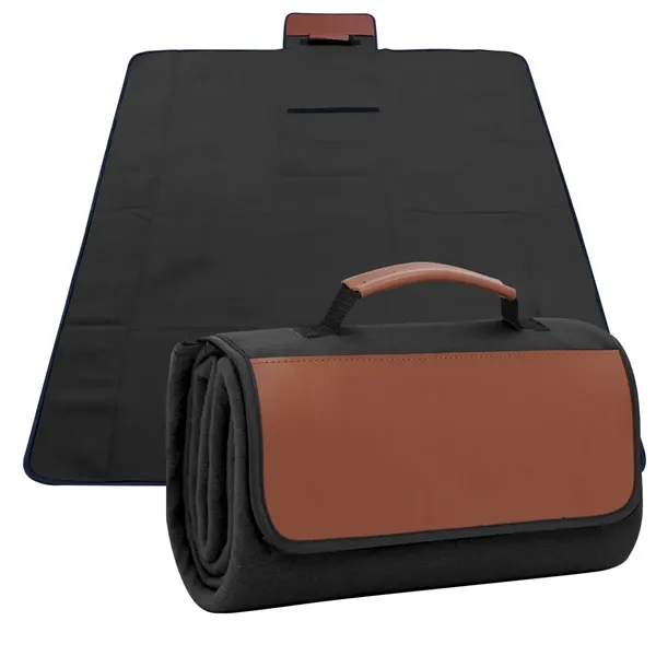 Black/Brown color option for Premium Roll Up Picnic Blanket