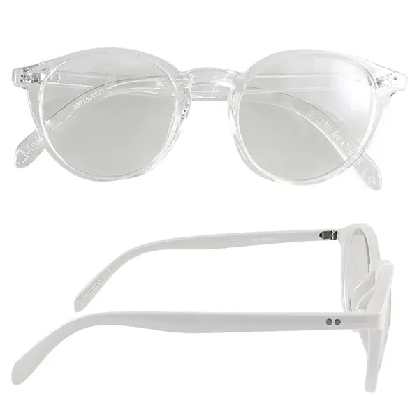 Clear color option for Round Blue Light Blocking Glasses
