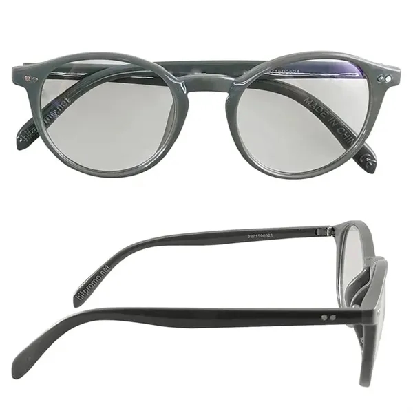 Gray color option for Round Blue Light Blocking Glasses