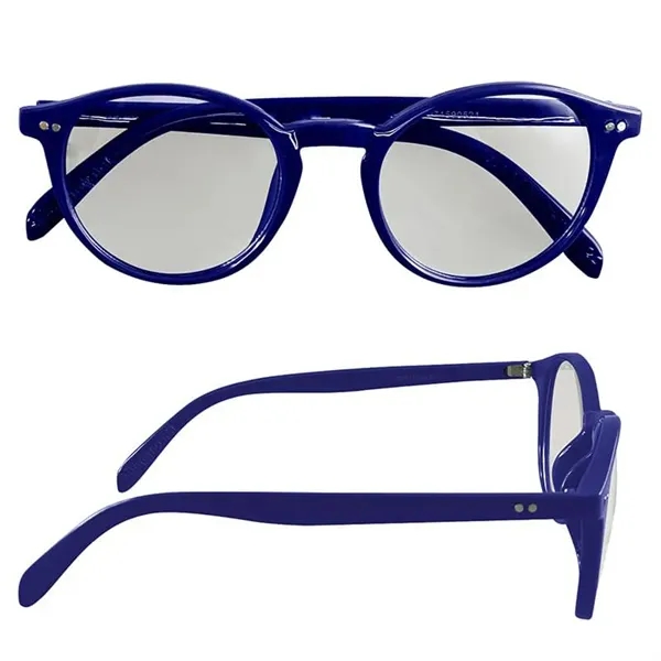 Royal Blue color option for Round Blue Light Blocking Glasses