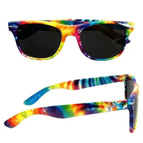 Rainbow color option for Tie Dye Malibu Sunglasses