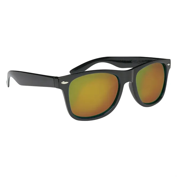 Black With Red color option for Mirrored Malibu Sunglasses