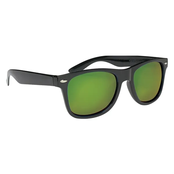 Black With Yellow color option for Mirrored Malibu Sunglasses