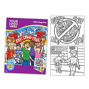 Photo of Drug Free Themed Watercolor Paint Book