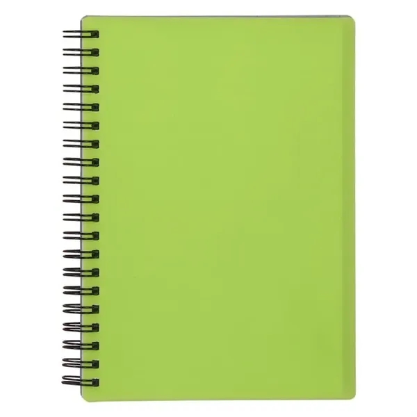 Lime color option for 5" X 7" Rubbery Spiral Notebook