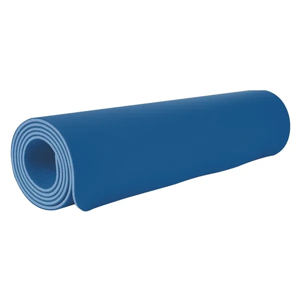 Blue With Light Blue color option for Two Tone Double Layer Yoga Mat