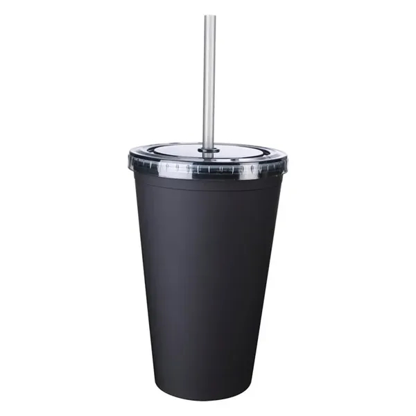 Charcoal color option for 16 Oz. Newport Tumbler With Straw