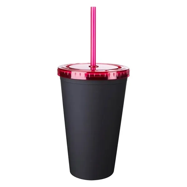 Red color option for 16 Oz. Newport Tumbler With Straw