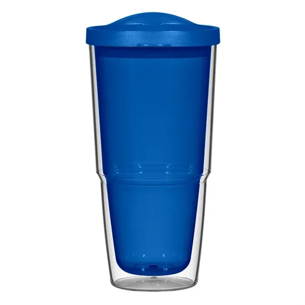 Clear Dark Blue color option for 24 Oz. Biggie Tumbler With Lid