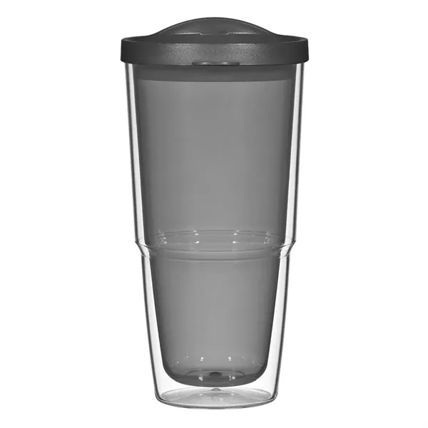 Clear/Charcoal color option for 24 Oz. Biggie Tumbler With Lid