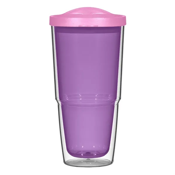 Clear/Purple color option for 24 Oz. Biggie Tumbler With Lid