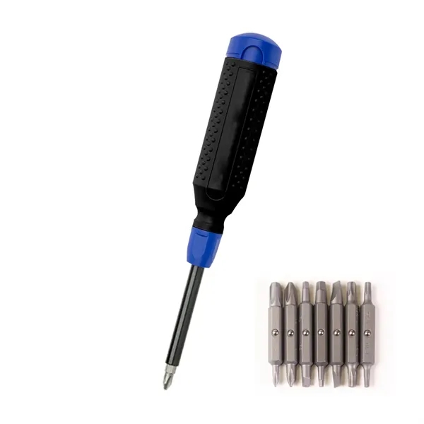 Black With Blue color option for Mega Pro 15 In 1 Multi Bit Screwdriver