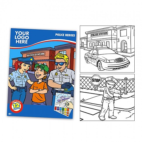 Photo of Police Themed Watercolor Paint Book