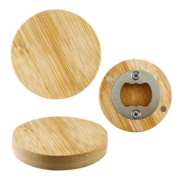 Bamboo color option for Bamboo Bottle Opener Magnet