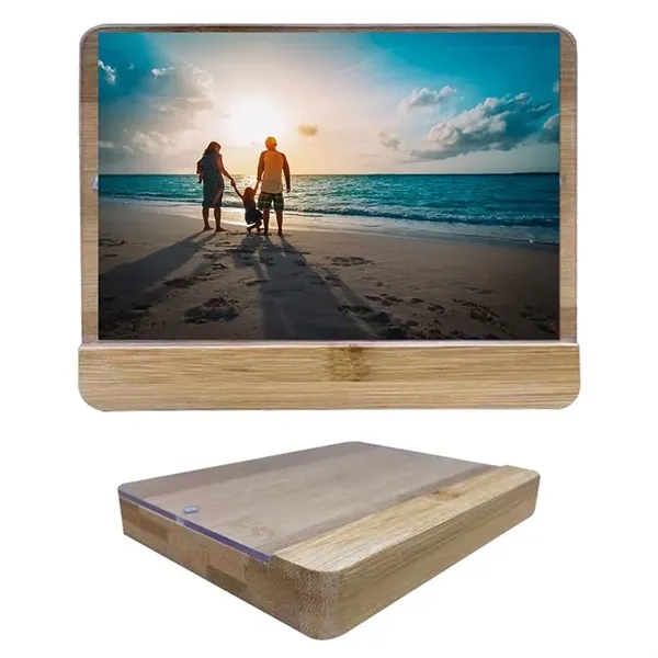 Natural color option for 4" X 6" Holliston Bamboo Photo Frame