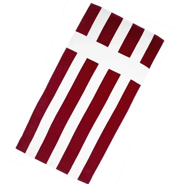 Cardinal/White color option for Cabana Rugby Towel