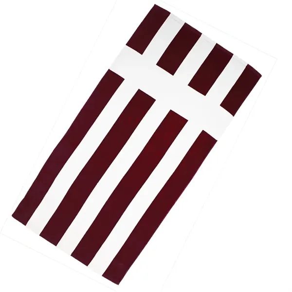 Maroon/White color option for Cabana Rugby Towel