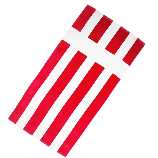 Red/White color option for Cabana Rugby Towel