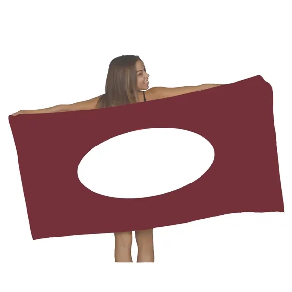 Maroon/White color option for Rugby Stripe Towel