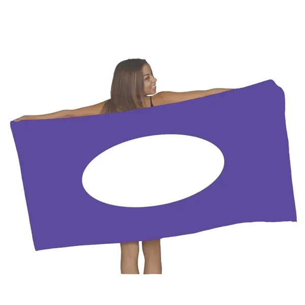 Purple/White color option for Rugby Stripe Towel